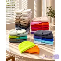 کلاه  بافت ساده رنگی کد 6430