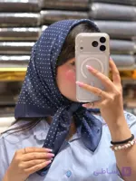 مینی اسکارف نخی خالخالی