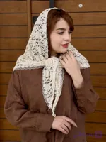 روسری سه گوش دانتل گیپوری