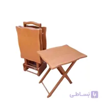 میز عسلی مدل مجموعه 4 عددی روکش چوب