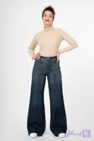 شلوار رویال جین بگی (Baggy Mid Line) کمر ساده دمپا کات