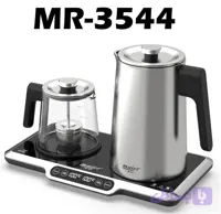 چای ساز مایر مدل MR3544 ظرفیت ۱.۷ لیتر با کتری استیل ضد زنگ