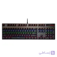کیبورد مخصوص بازی مکانیکی رپو مدل V500PRO، مکانیکال سوییچ مشکی، Full size، نورپردازی RGB