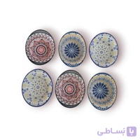 پیاله سرامیکی مدل بیضی داخل طرح دار (بدون جعبه ) جفتی .2عددی