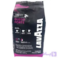 دانه قهوه لاوازا گوستو فورته اکسپرت 100% روبوستا 1کیلویی با طعم کاکائو Lavazza Gusto Forte Expert Coffee Beans