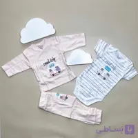 ست نوزادی دانالو دخترانه طرح اتوبوس صورتی