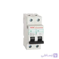 فیوز مینیاتوری دو پل NSC تیپ C (بسته ی 6 تایی)