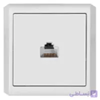سوکت تلفن تک فضل الکتریک مدل الیزه روکار (بسته ی 120 تایی)