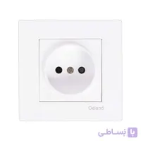 پریز برق ارت سفید ups دلند طرح آسا (بسته ی 100 تایی)