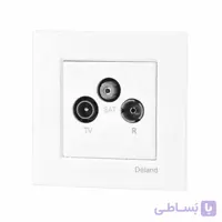 فیش آنتن مرکزی سفید دلند طرح آسا (بسته ی 100 تایی)