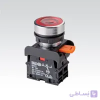 کلید فشاری استپ چراغدار طرح فلز رعد الکتریک (کارتنی)