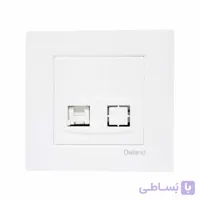 سوکت شبکه cat6 سفید دلند طرح آسا (بسته ی 100 تایی)