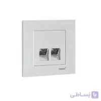 مکانیزم سوکت تلفن دوقلو چهار خط دلند طرح آدا پلاس (بسته ی 100 تایی)