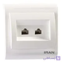سوکت تلفن دوقلو فضل الکتریک مدل الیزه (بسته ی 120 تایی)
