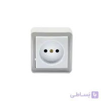 پریز بدون ارت دربدار پارت الکتریک مدل روکار شهاب (بسته ی 200 تایی)