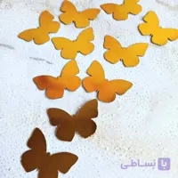 پروانه تزیینی طلایی | پروانه طلایی ساده