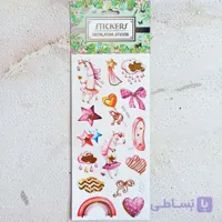 استیکر طلاکوب طرح یونیکورن