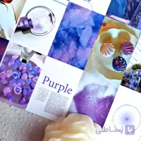 پک استیکر جذاب و ژورنالی Purple Vibes | پک استیکر وایب بنفش