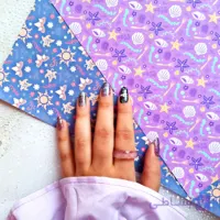 ست کاغذ دو عددی طرح گیسوکمند و پری دریایی | کاغذ طرح دار