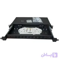 پچ پنل فیبر نوری 12 پورت LC مدل 12p-Lc-dx-1u برند نوین تجهیز تیدا