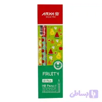مداد مشکی آریا مدل Fruity کد 3048 بسته 12 عددی
