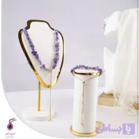 نیم ست سنگ آمیتیست چیپسی کد S59