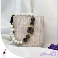 دستبند کوارتز دودی و هائولیت کد B12