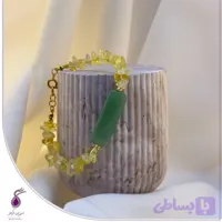 دستبند سیترین چیپسی با سنگ آونتورین کد B91