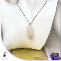 گردنبند سنگ تامبل رز کوارتز کد N55