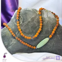 گردنبند سنگ اونتورین و رودراکشا و حدید کد N112