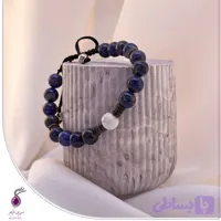 دستبند مردانه سنگ لاجورد و هائولیت کد B17