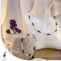 نیم ‌ست سنگ دلربا سفید سرمه ای تراش جواهری کد S45
