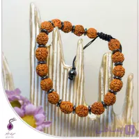 دستبند مردانه رودراکشا و سنگ حدید کد B244
