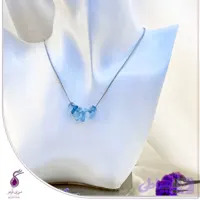 گردنبند آکوامارین چیپسی زنجیری کد N51