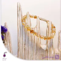 دستبند سنگ سیترین تراش جواهری کد B271