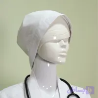 کلاه پزشکی زنانه سفید بند کرواتی