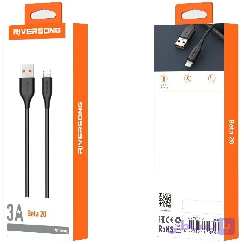 کابل تبدیل USB به لایتنینگ ریورسانگ مدل Beta 20 CL115 طول 2 متر
