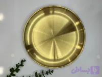 بشقاب استیل طلایی