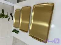 سینی استیل طلایی