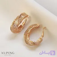 گوشواره مشبک طرح طلا ژوپینگ‌