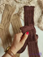 جوراب نخی ساقدار زنانه بوکله دار