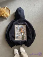 هودی طرح تابلو ونگوگ رنگ سورمه ای