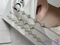 دستبند زنانه ونکلیف نقره ای تراش دورو مستر کوالیتی