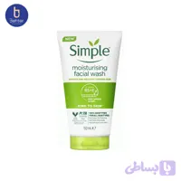 ژل شستشو صورت سیمپل مدل Moisturizing حجم 150 میل
