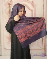 شال ژاکارد بامبو دو رو طرح mk
