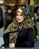روسری جنس نخ وال ترک تولید داخلی قواره ۱۳۰ دوردوخت
