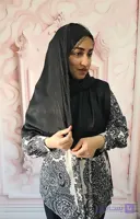شال کوپرا نگینکاری تور دوزی قواره ۱۸۰×۷۰