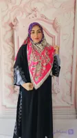 روسری ابریشم توییل فواره 140 دور دوخت ایرانی