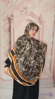 روسری نخ کشمیر بهاره دور دوخت قواره 140 طرح دیور