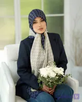 روسری حریر رته(نخ کتان) تابستانه قواره ۱۳۰ دوردستدوز